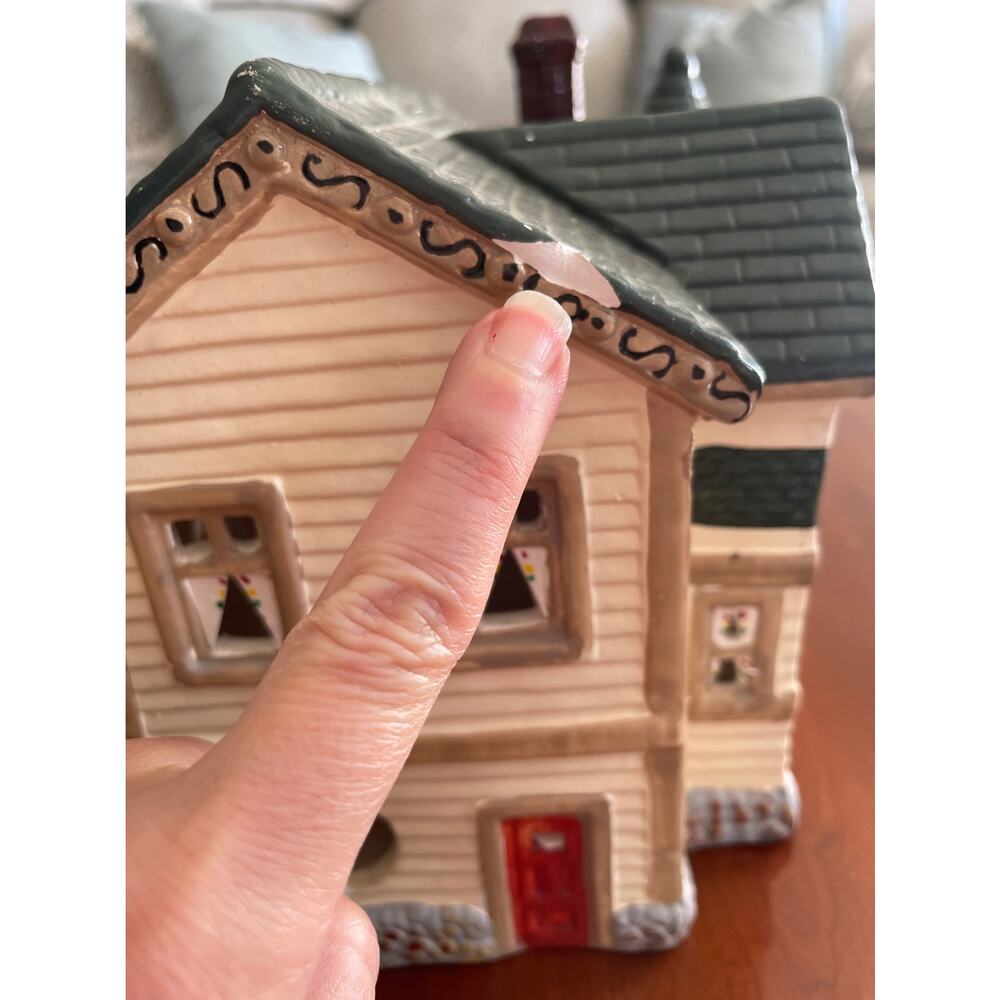 Vintage 1998 Yuletide QUEEN ANNE VICTORIAN Mansion Christmas Village House - Picture 8 of 8